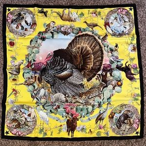 Mint Rare Hermes Kermit Oliver 2005 Silk Scarf